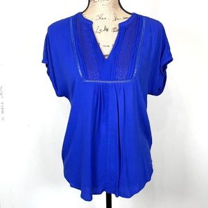 Stitch Fix Skies Are Blue Embroidered Boho Top